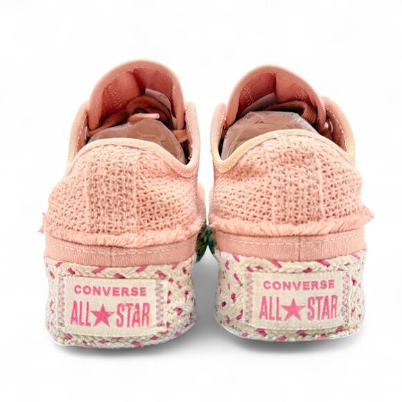 Chuck Taylor Platform Espadrille Shoes Women 5.5 All Star Rose Gold Free People - Picture 4 of 10